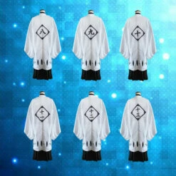 Cosplay&Ware [6]13 Numbers Anime Bleach Haori Cosplay Costume White Short Long Sleeve Cloak From 1st To 13th Division Captain Cape