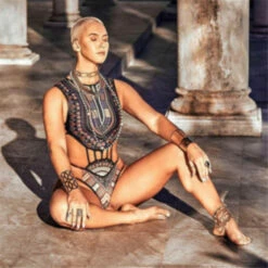 Cosplay&Ware [17]Black Panther Costume Halloween Women Sexy Female Warrior Bodysuit Swimwear Okoye Cleopatral Cosplay Clothing