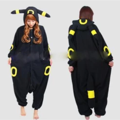 Cosplay&Ware [18]Adult Anime Cosplay Costume Black Pikachu Umbreon Onesie Unisex Pajamas Party Women