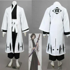 Cosplay&Ware [9]Anime Bleach Costumes Die Pa Hitsugaya Toushirou Unohana Retsu Cosplay Japanese Men’s Kimono Set Halloween