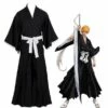 Cosplay&Ware [19]Anime Bleach Ichigo Kurosaki Coat Pants Dress Cosplay Costume Halloween Uniform Death Cos Ai Universal Cloak Robes