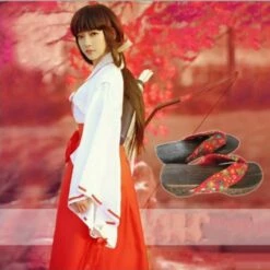 Cosplay&Ware [12]Anime Kikyo Kimono Full Set Cosplay Costume Halloween Top Skirt Clogs Socks Vocaloid