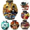 Cosplay&Ware [9]Anime One Piece Cosplay Costumes Hoodies 3d Print Monkey D Luffy Daily Leisure Hoodie Hoody Coat Sweatshirts