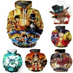 Cosplay&Ware [9]Anime One Piece Cosplay Costumes Hoodies 3d Print Monkey D Luffy Daily Leisure Hoodie Hoody Coat Sweatshirts