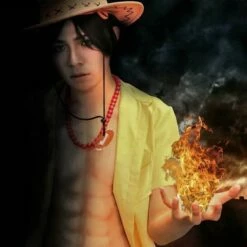 Cosplay&Ware [15]Diocos One Piece Portgas D Ace Cosplay Wigs Costume Hat Bag Tattoo Sticker Cos