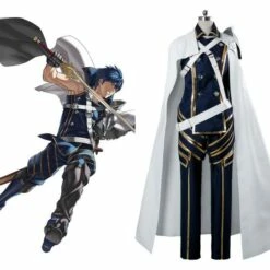 Cosplay&Ware [14]Fire Emblem Awakening Cosplay Prince Chrom Costume Full Sets Battle Suit With Robe Halloween Carnival