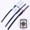 Cosplay&Ware [7]Bleach Anime Cosplay Sword Katana Byakuya Kuchiki Light Blue Senbonzakura Decorative