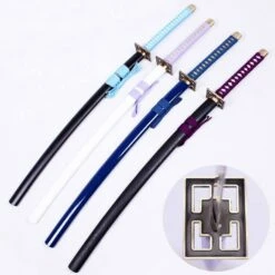 Cosplay&Ware [7]Bleach Anime Cosplay Sword Katana Byakuya Kuchiki Light Blue Senbonzakura Decorative