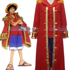 Cosplay&Ware [18]One Piece Cosplay Costumes Monkey D Luffy Full Set Uniform Suit Capetopspants