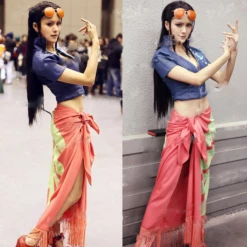 Cosplay&Ware [8]One Piece Nico Robin Cosplay Costume Coat And Skirt