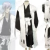 Cosplay&Ware [3]Bleach 3rd Division Captain Ichimaru Gin Cosplay Costume Cloak Pants Belts