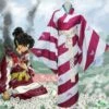 Cosplay&Ware [11]Kagura Costume Uniform Cosplay Opening Rope Knot And Ending Circle Butterfly Printing Kimono