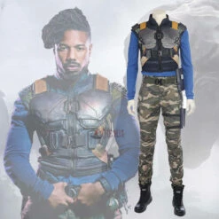 Cosplay&Ware [10]Movie Black Panther Cosplay Costume Camouflage Pants Solider Set Men Full Custom Made High