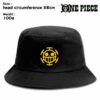 Cosplay&Ware [0]Law One Piece Skull Anime Fisherman Cap Hat Men Women Outdoor Daily Use Cosplay Canvas