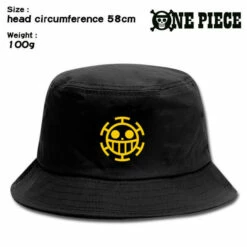 Cosplay&Ware [0]Law One Piece Skull Anime Fisherman Cap Hat Men Women Outdoor Daily Use Cosplay Canvas