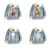 Cosplay&Ware [6]One Piece Luffy Cosplay Costumes Men Women Hoodies Cartoon Jean Jacket Ripped Denim Top In Fashionable Print Jackets
