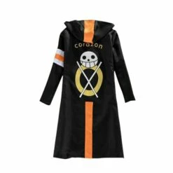 Cosplay&Ware [19]One Piece Cosplay Costume Trafalgar Law Cloak Men Adult Black Overcoat Japanese Anime Long Sleeve With Hat Style Cartoon