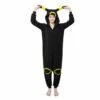 Cosplay&Ware [17]Umbreon Kigurumi Onesies Cosplay Costumes Men And Women Hooded Animal Cartoon Pajamas Blue Shark Home Jumpsuits