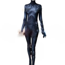 Cosplay&Ware [2]Spandex Printing Female Black Panther Version Superhero Costume Halloween Zentai Cosplay Bodysuit Custom Made