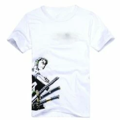 Cosplay&Ware [10]Brdwn One Piece Cosplay Roronoa Zoro Costume Unisex Short-sleeved T-shirt Tee Shirt Tops Wear